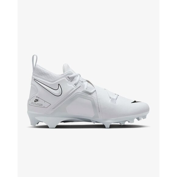 Nike Mens Alpha Menace Pro 3 Football Cleats CT6649-109 White Black Size 12.5 - Picture 4 of 10